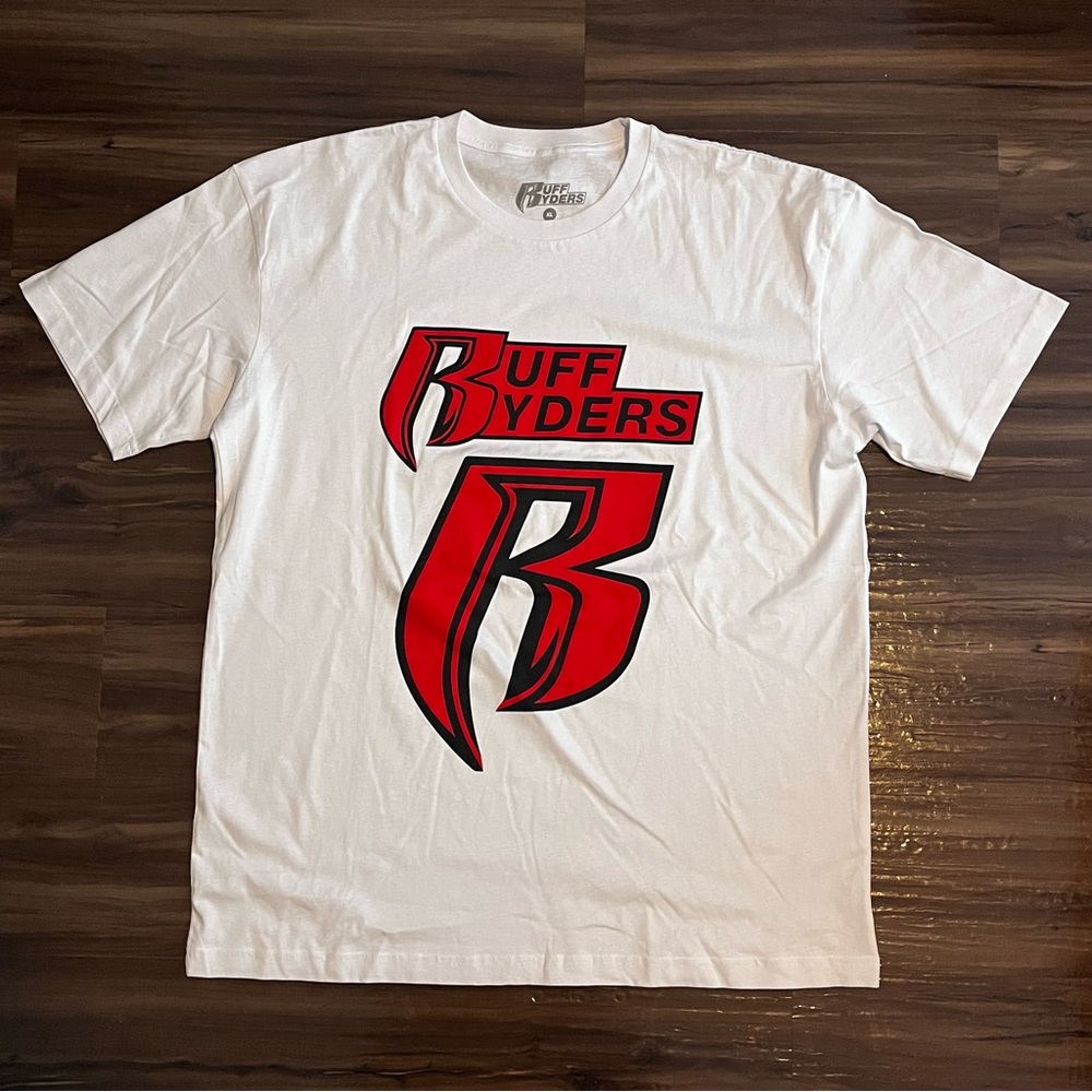 Ruff Ryders T Shirt - Men’s XL - White and Red